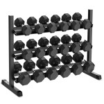 Cortex 360 kg Hex Dumbbell Set & Stand - 9 Pairs