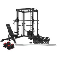 Cortex SM-20 6-In-1 Power Rack with Smith & Cable Machine with 48kg Revolock V2 Adjustable Dumbbells +130kg Ultimate Package